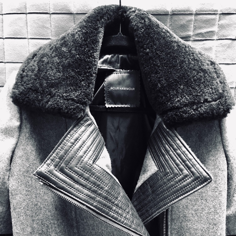 Stunning wool, shearling and leather